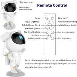 the red baby Astronaut Galaxy Projector with Remote Control - 360° Robot Nebula Night Light image 5