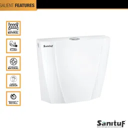 sanituf ROYAL TOP PUSH SINGLE FLUSH Single Flush Tank image 3