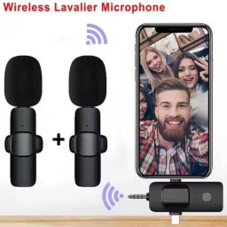 Wireless Stereo Lavalier Microphone 3 in 1 Mini Noise Cancelling Lapel Mic K15 Microphone-image-47