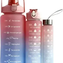 Motivational Water Bottle Set 2000 ml Water Bottles-4