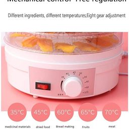 gnoly 5 Layer Stackable Dehydrator Drying Machine, 350W Electric Food Dryer Machine, Countertop Dry Food Saver Machine with Adjustable Temperature Control image 2