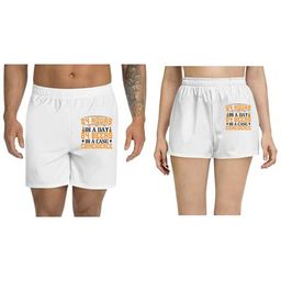 udnag Unisex Regular fit 'Beer | 24 Hours in a Day, 24 Beers in a case. Coincidence' Polyester Shorts [Size S/28In to XL/40In] image 1