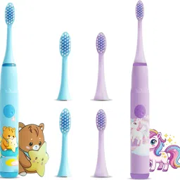 US1984 Rechargeable Sonic Smart Kids Toothbrush 4 Modes 3 Brush Heads 30 Days backup Electric Toothbrush-48