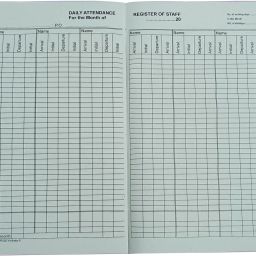 rtc staff attendance register 4 NO staff attendance register / Daily Attendance Register 100 Pages 1-Part Staff Attendance Register image 3