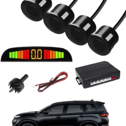 Black 4 Parking Reverse Safety Sensor For Vehicles-233 Universal Reverse Black Parking Sensor With Buzzer And LED Display-233 Parking Sensor-image-77