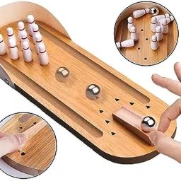 Wooden Mini Bowling Game Tabletop Toy Set for Adults and Kids Board Game Accessories-12