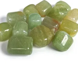 Natural Green Jade Tumble Crystals / Stones for Reiki Healing and Vastu Correction and Increase Creativity 100 Grams Tumble Stone Regular Rectangular Crystal Stone-picture-1