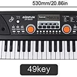 just97 49 Key Piano Keyboard Toy for Kids P7 dc Power Option+Recording Microphone Multi Colour Keys with USB Charging P7 Analog Portable Keyboard image 2