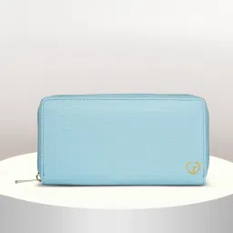 Women Casual Blue Artificial Leather Wallet-image-65