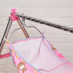 jin Semi Foldable Cradle With Round Frame (Pink) image 4