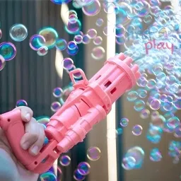 Gatling Bubble Machine Gun, 8 Hole- Automatic Bubble Maker for Kids Toy Guns Guns & Darts-11
