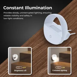 Spotview 1W LED Smart Sensor Night Light|Warm White Plug Night Lamp For Bedroom|Pack of 1 Smart Sensor Light image 3