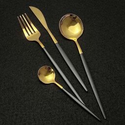 Stainless Steel Cutlery Set Forged with Hammered Handle Steel Cutlery Set-image-16