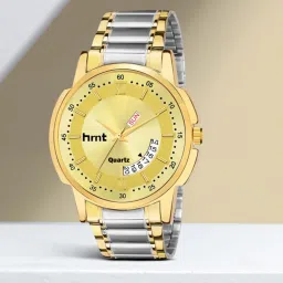 Premium Water Resistant Scratch Resistant Quartz Branded Hands Two Tone Watch Analog Watch - For Men Original Two Tone Chain Golden Plated Day & Date Functioning Mens Wrist Watch-picture-39