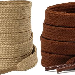 XERUS Shoe lace tan Brown flat hollow 120cm shoe laces for canvas sneakers shoes Shoe Lace-image-77