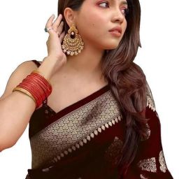 Woven, Self Design Kanjivaram Pure Silk, Cotton Silk Saree-image-18