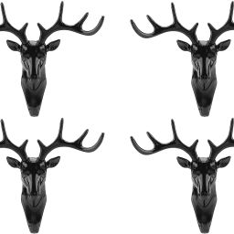 Deer Head Hanging Hook, Self Adhesive Wall Hook Plastic Key Holder-image-59