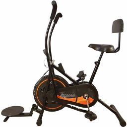 Air Bike Exercise Cycle with back support and moving handles Dual-Action Stationary Exercise Bike-image-5