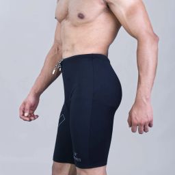 men's black jammer swim shorts Solid Men Swim Bottom Black Swimsuit-image-35