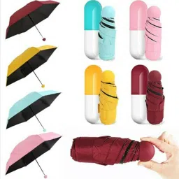 Designer Ultra Mini UV Coated 4-Fold Travel Capsule Umbrella 041 Umbrella-19