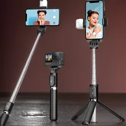 Clairbell XC7_R1S Bluetooth Selfie Sticks with Remote and Selfie Light Single Gimbal for Mobile-29
