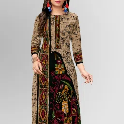 Women Printed Pure Cotton Straight Kurta-image-73