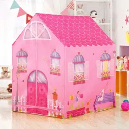 Light Weight Kids Play Tent House for2- 7 Year Old Girls and Boys pink doll house-image-22