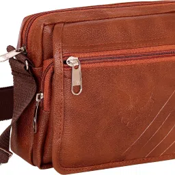 Brown Men & Women Sling Bag Crossbody shoulder bag-image-40