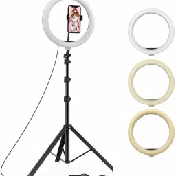 NUVIO 10 inch Mobile stand with ring light 3 color mode Monopod Kit image 4