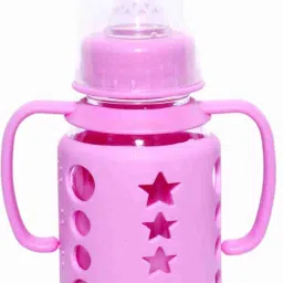 Glass Feeding Bottle With Handle. Milk Feeding Bottle For Baby. - 150 ml-image-12