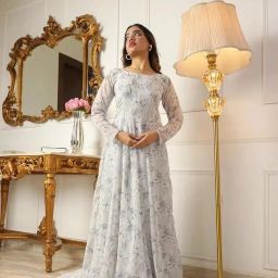 Printed Georgette Stitched Anarkali Gown-image-72