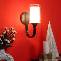 eliante by jainsons lights Onism Iron Wall Mounted Uplight Sconce (Black)-picture-15
