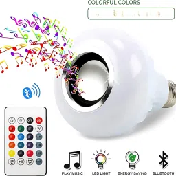 WBD Bluetooth LED Music Bulb with Speaker | Multicolor Light | Remote Control RGB Smart Bulb image 2
