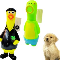 (Pack of 2)Natural Latex Rubber Combo Squeaky Toy Animal Design, Fetch & Chew Rubber Squeaky Toy For Dog & Cat-image-31