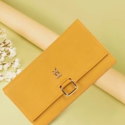 Women Casual Yellow Artificial Leather Wallet-image-33