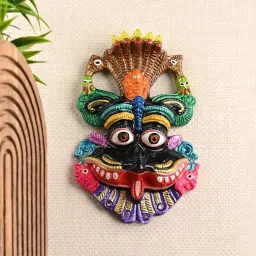 Metal Feng Shui Vastu Nazar Battu Mask For Evil Eye Protection For Home Office Decorative Showpiece - 14 cm-image-81