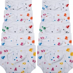 Eco-Friendly Reusable Nappy Diapers for Babies (0-6 Months) - Pack of 10-45