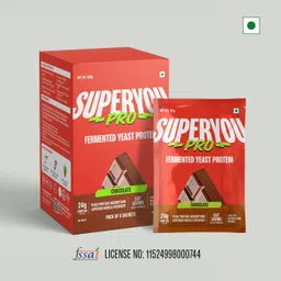 superyou Pro Fermented Yeast Protein(Pack of 8)|24g Protein|Chocolate 288g Protein Blends-picture-44