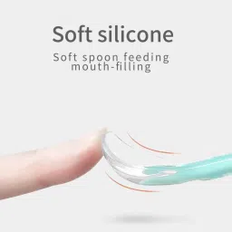 honey boo Multi-Use Double Head Fruit Scraping & Soft Tip Feeding Spoon for Toddlers - Silicone, Stainless Steel image 4