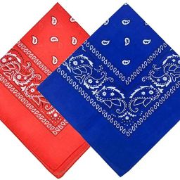 4 YOU Unisex Cotton Paisley Printed Cowboy ["Blue","Red"] Handkerchief-image-9