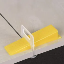 New 100 +100 Pcs Tile Leveling System Wedges And Clip Set Non-magnetic Line Level-11
