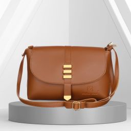 Tan Women Sling Bag Gorgeous TRISHUL Sling in Brick Tan-image-63