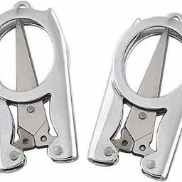 Folding Scissors Compact Pocket Stainless Steel Small Travel 2 Pack Craft Project Scissors Kits Scissors-24