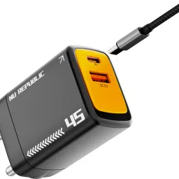 Nu Republic 45 W GaN 4 A Dual Port Mobile Charger with Detachable Cable-3