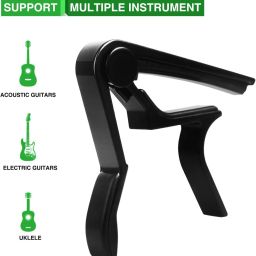 amg music Acoustic Guitar String Set with Combo of Saddle set & Quick Change Capo Guitar String image 2