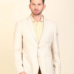 Men Self Design Single Breasted Formal Blazer-image-76