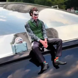 Original New Latest Car Bumper Bonnet And Dicky Joker Toy universal for car Car Dashboard Cover-image-34