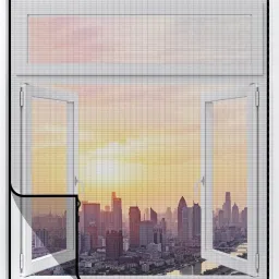 HDPE - High Density Poly Ethylene Infants Washable 2X3 FT grey Window Mosquito Net with Strong Self Adhesive Hook & Loop Tape Mosquito Net-1