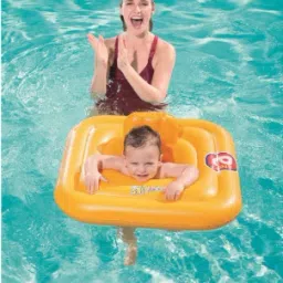 Baby (IND*45) Support Step A Swim Safe A 76cm,Yellow With Free Pump Inflatable Swimming Safety Tube-12