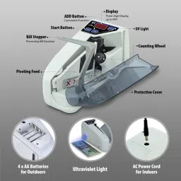KANABEE Note Counting Machine |Fake Note Detection & Large Display |Counts Old/New Notes Note Counting Machine image 5